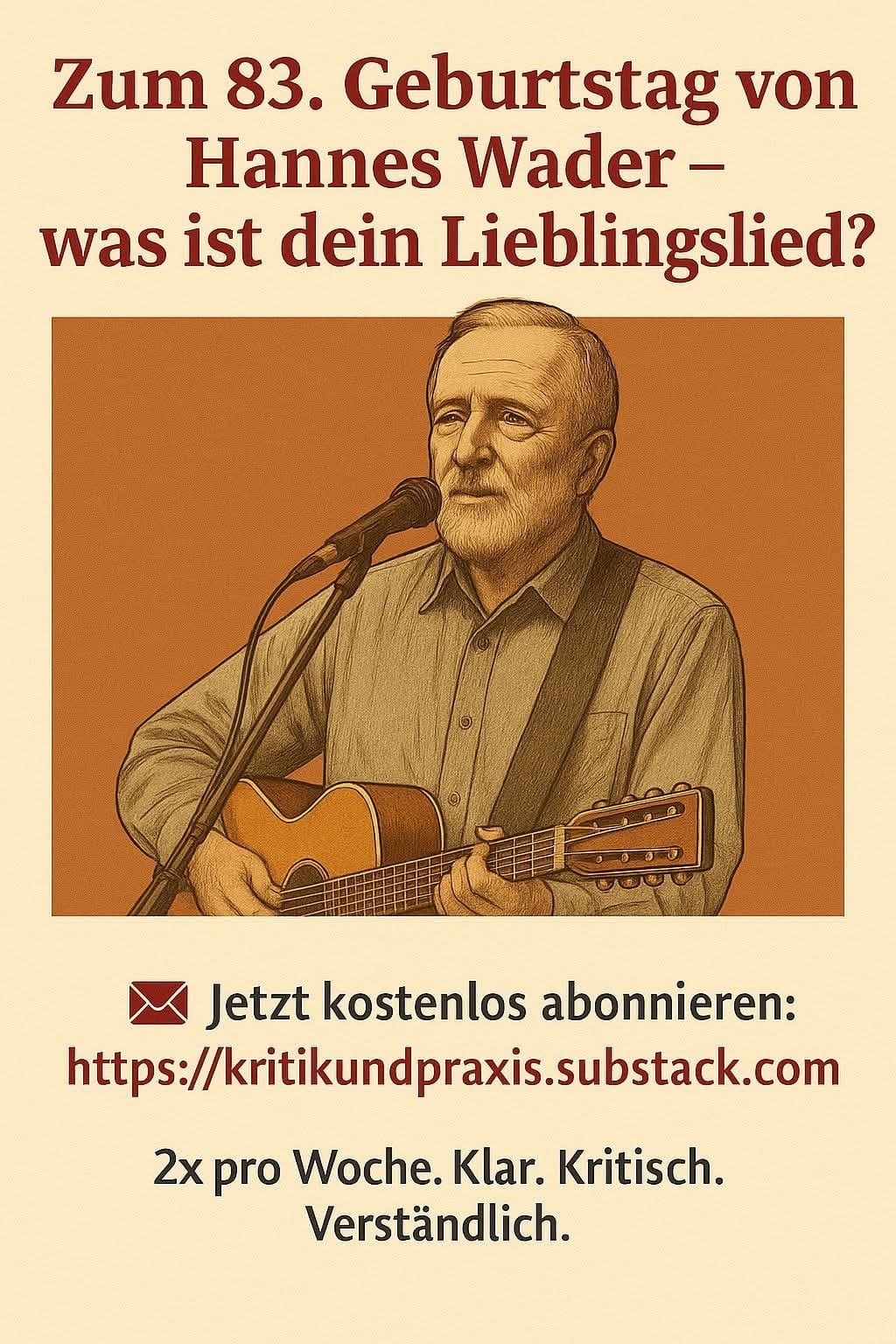 Hannes Wader wird 83 – Die Stimme, die nicht verstummt