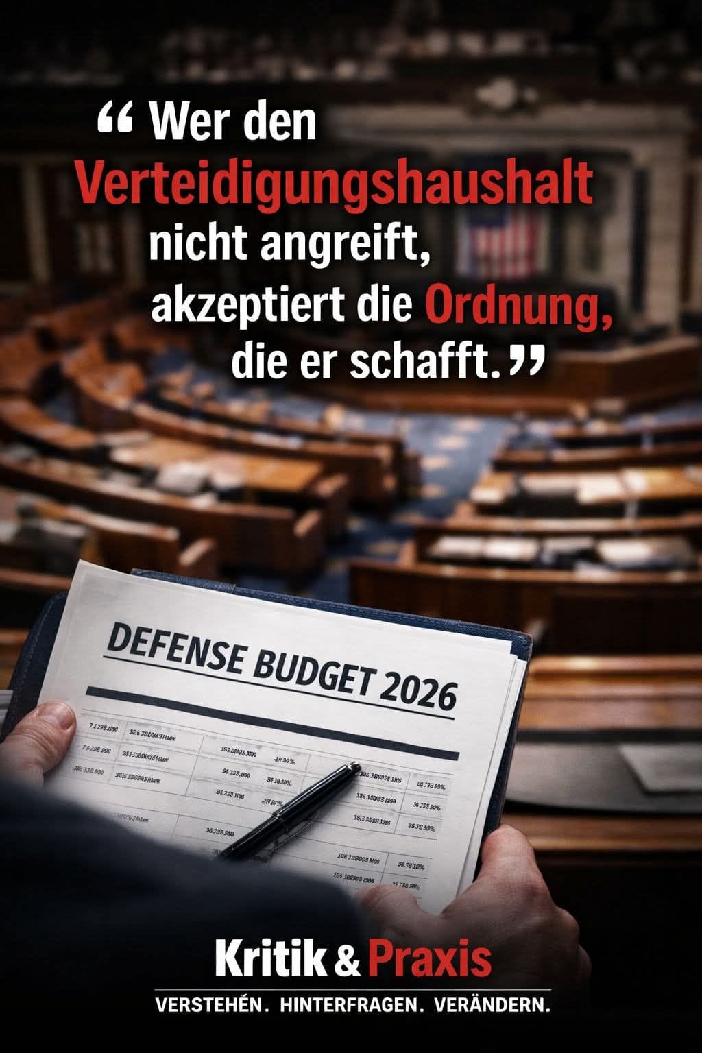 Sicherheit, Staat und Kapital

Der US-Verteidigungshaushalt 2026 als ideologische Form